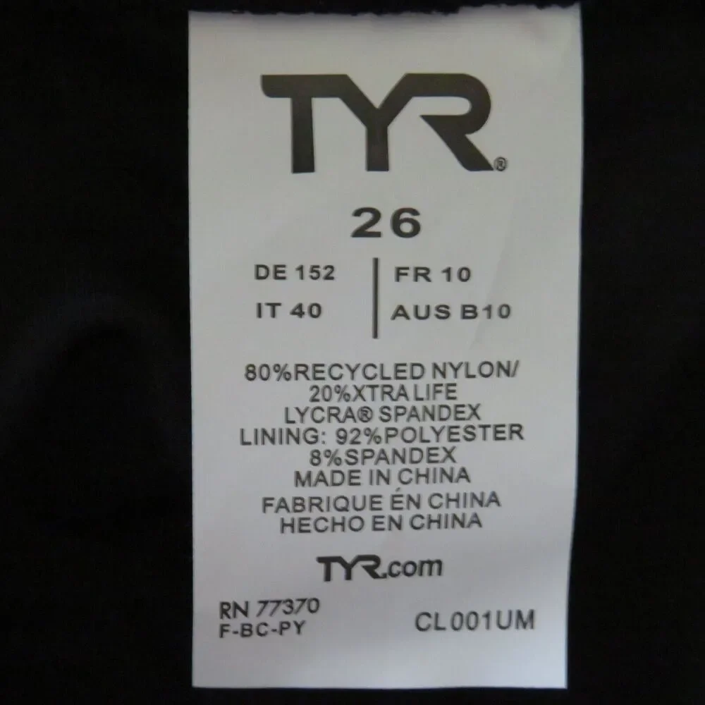 TYR Boys Swim Jammer Compression Competition Sport Tight Fitted Snug Size 26